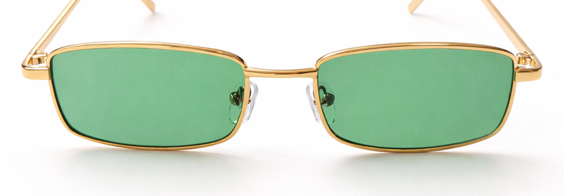 Texas narrow-frame sunglasses Gold Green