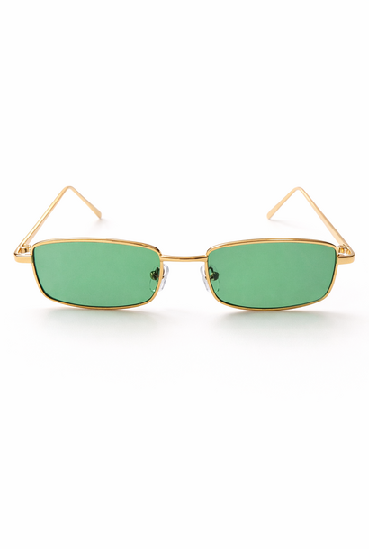 Texas narrow-frame sunglasses Gold Green