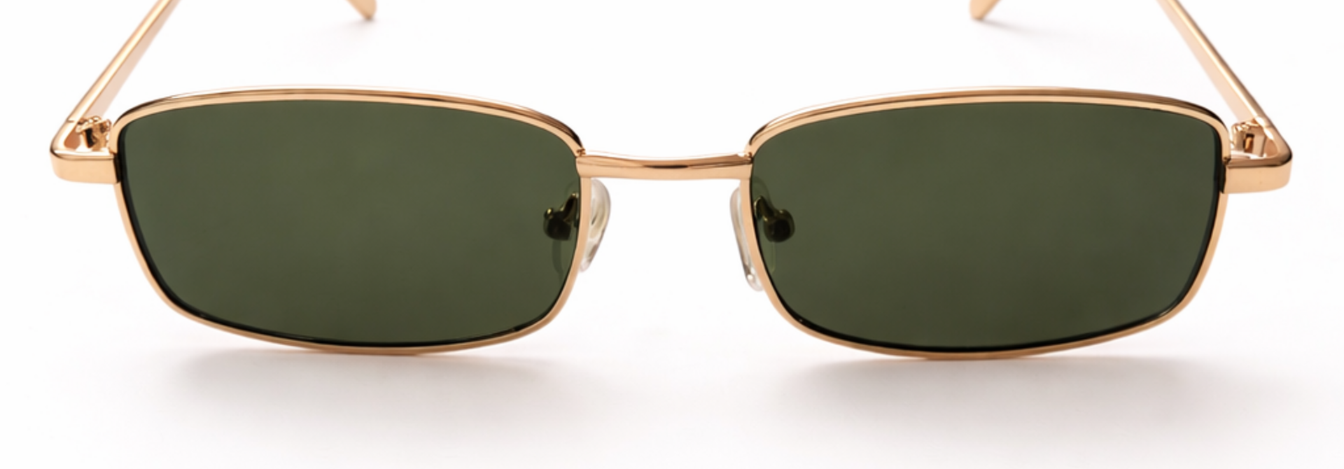 Texas narrow-frame sunglasses Gold Bottle Green