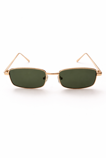 Texas narrow-frame sunglasses Gold Bottle Green
