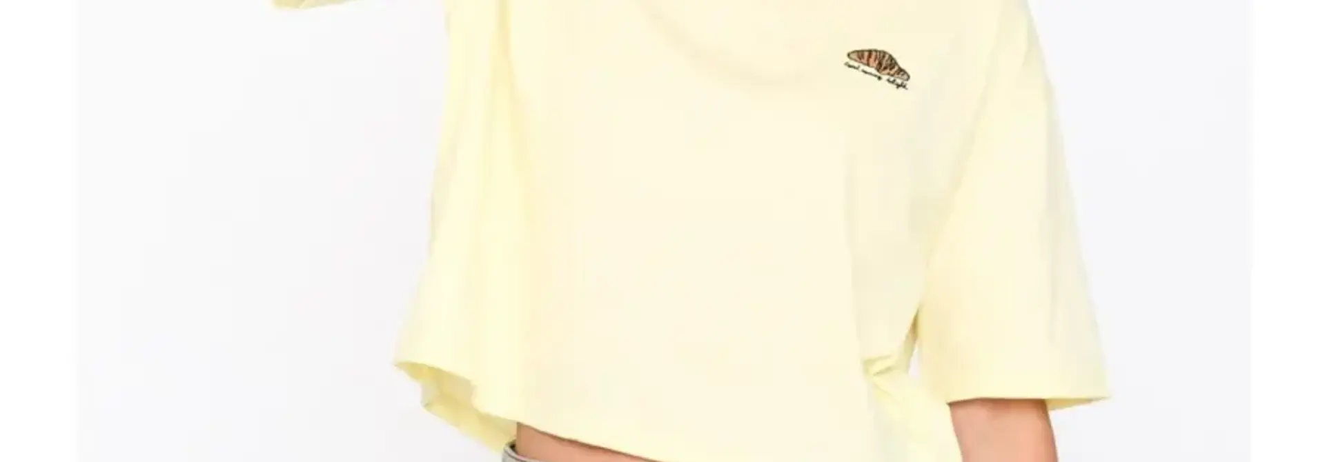 'Croissant' fine loose t-shirt Yellow