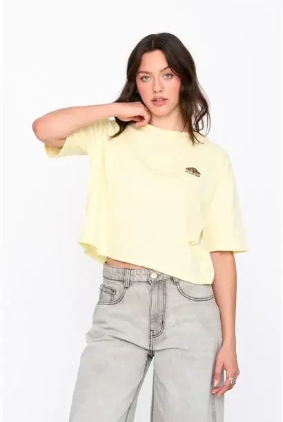 'Croissant' fine loose t-shirt Yellow