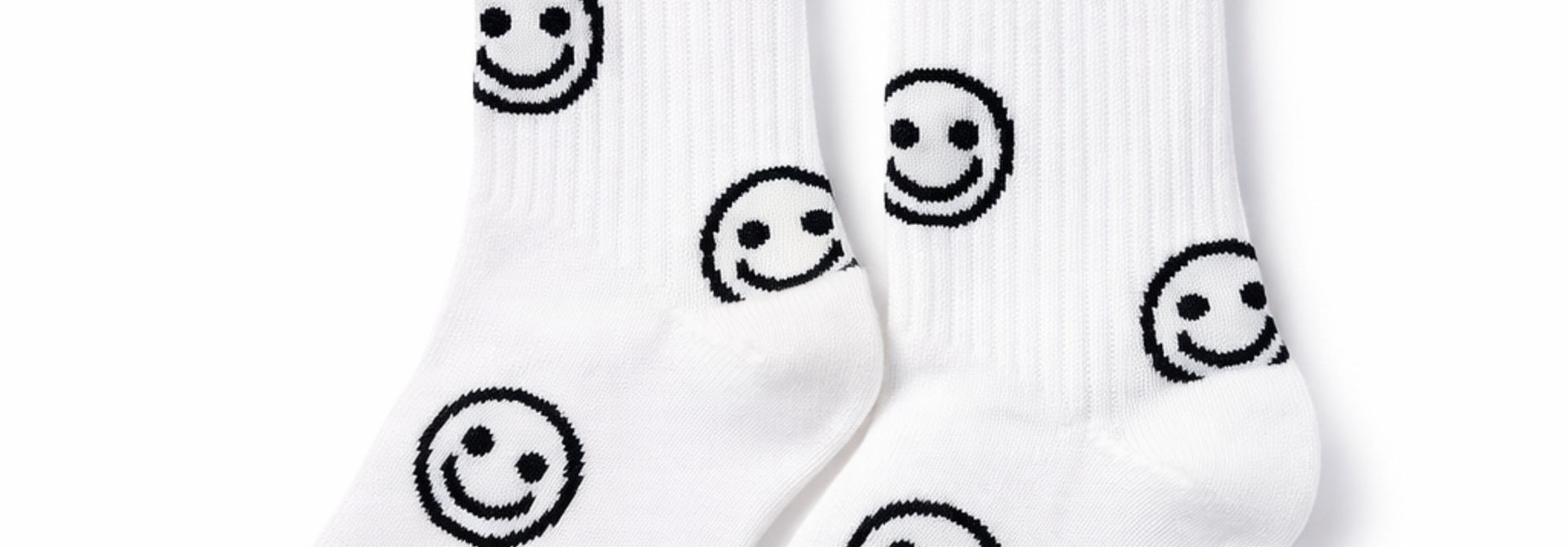 'Smiley' socks Black & White