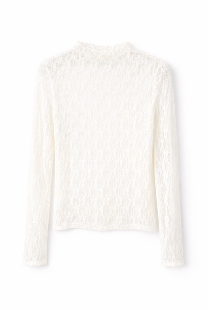 Oona lace l/s top t-shirt Off-White