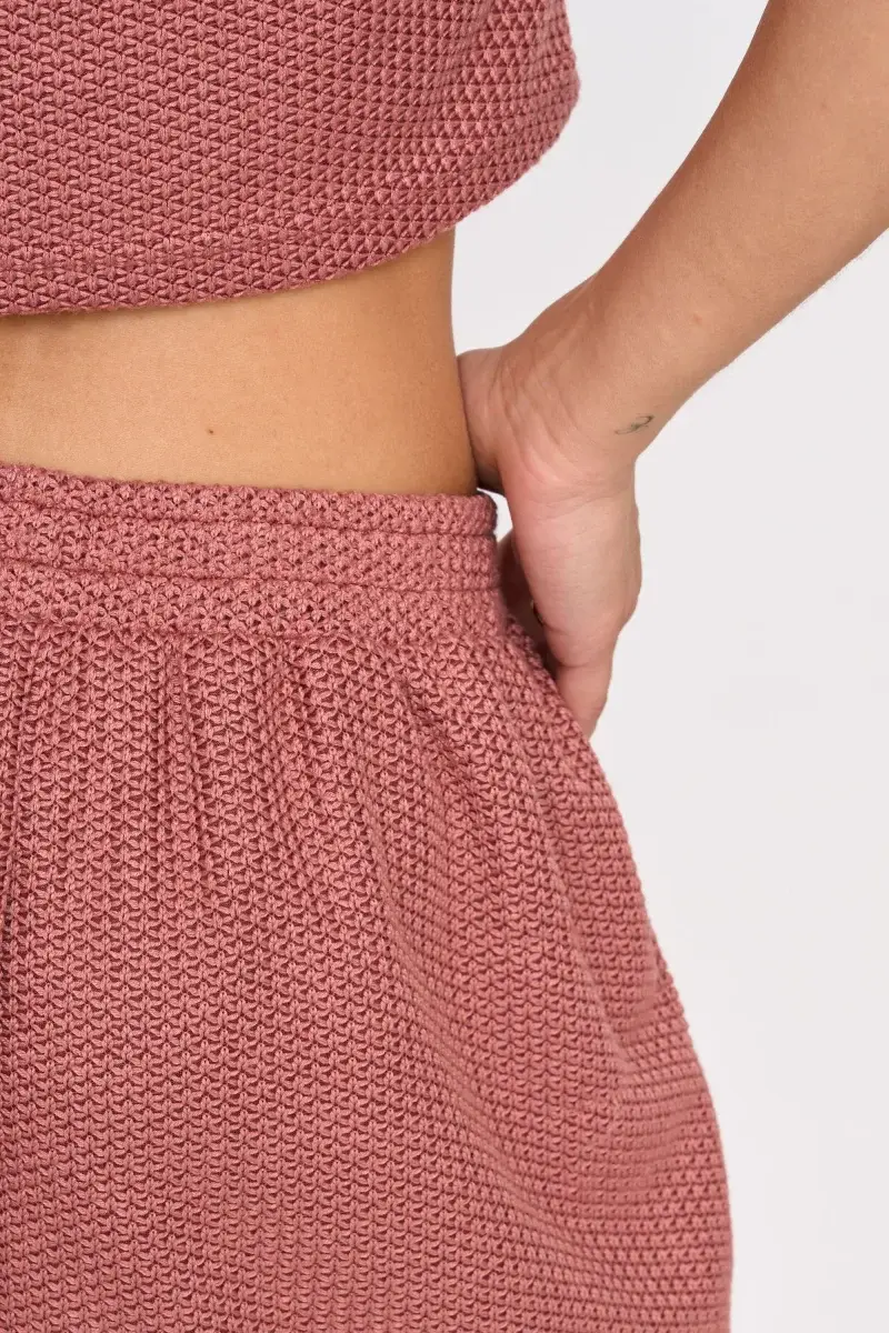 Dewi structured short Rust Terra-2