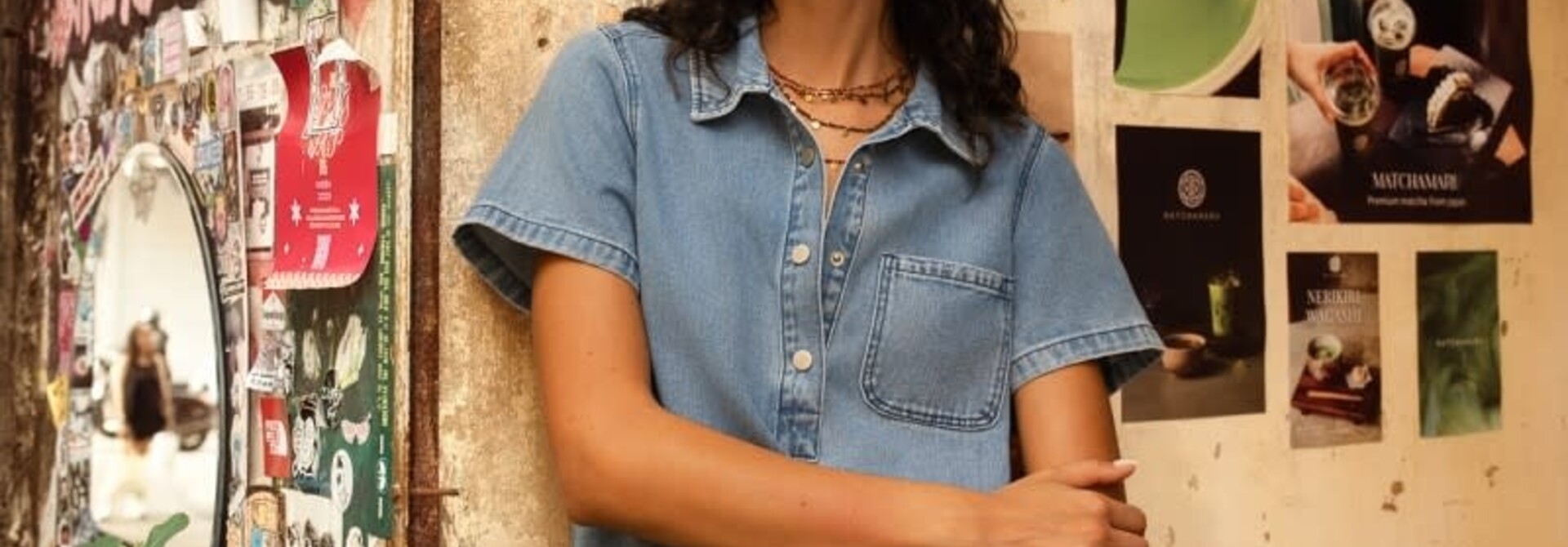 Ricci  denim polo dress Light Stone Blue