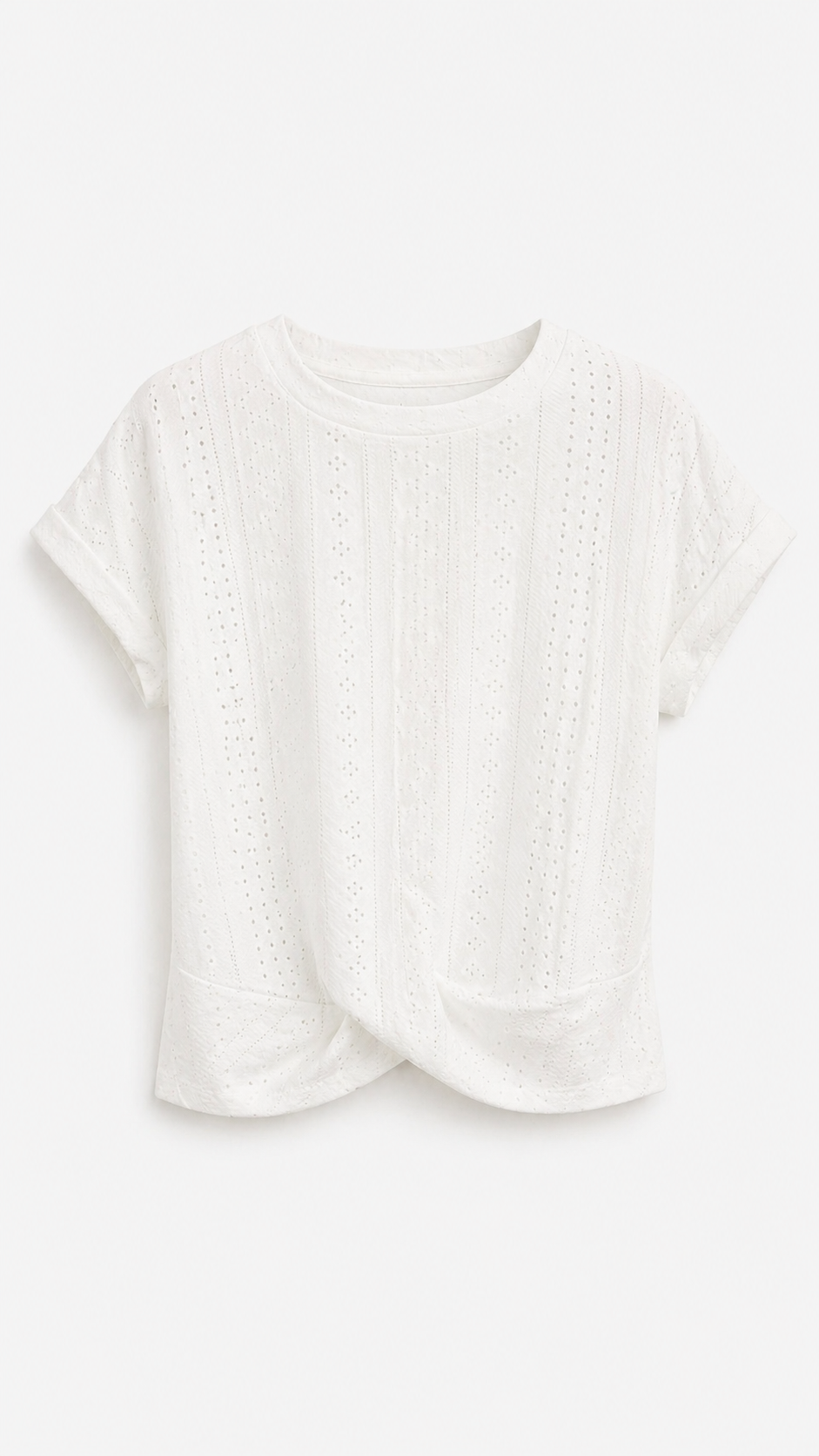 Salma brodeie twisted t-shirt White-1