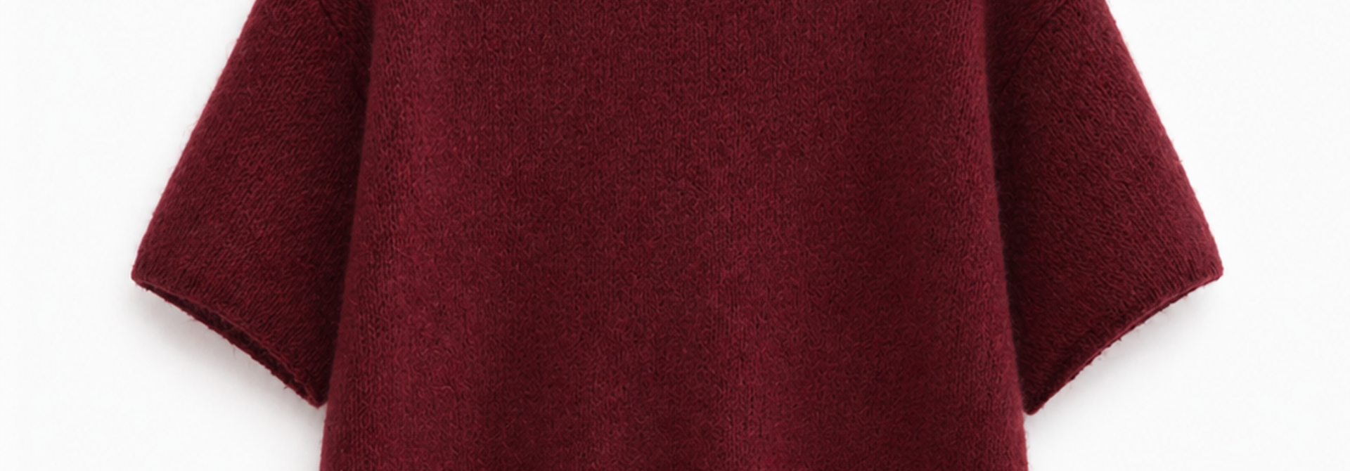 Agnea boxy s/s knit Burgundy