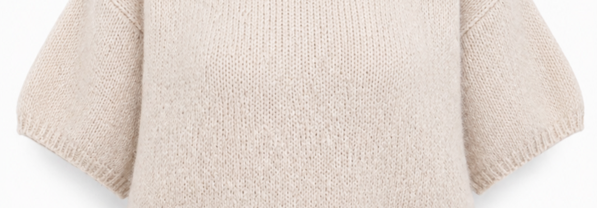 Agnea boxy s/s knit Beige