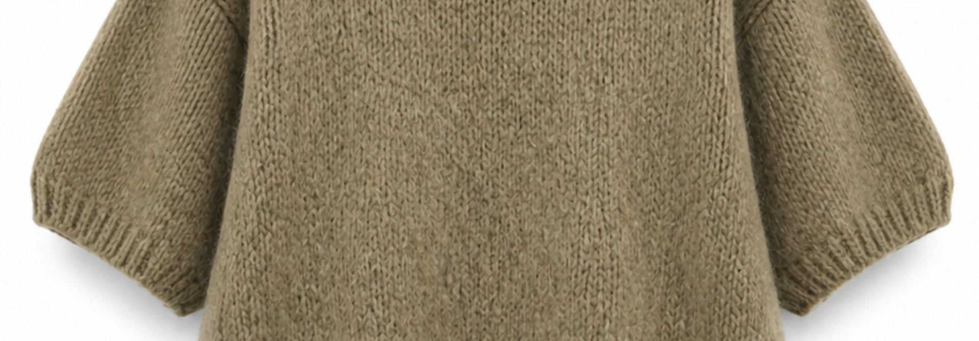 Agnea boxy s/s knit Khaki Green