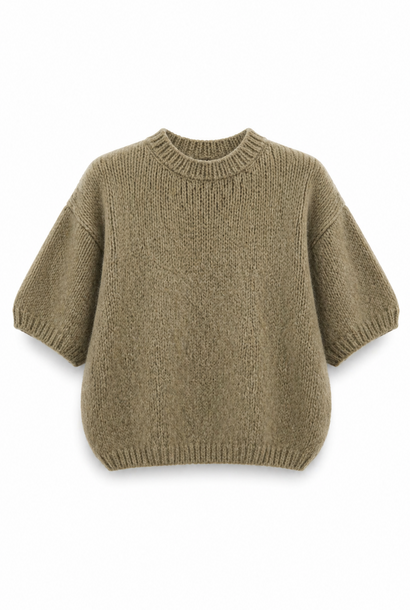 Agnea boxy s/s knit Khaki