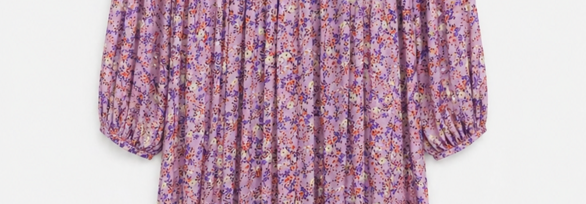 Naomi fluide flower  midi dress  Lila Violet
