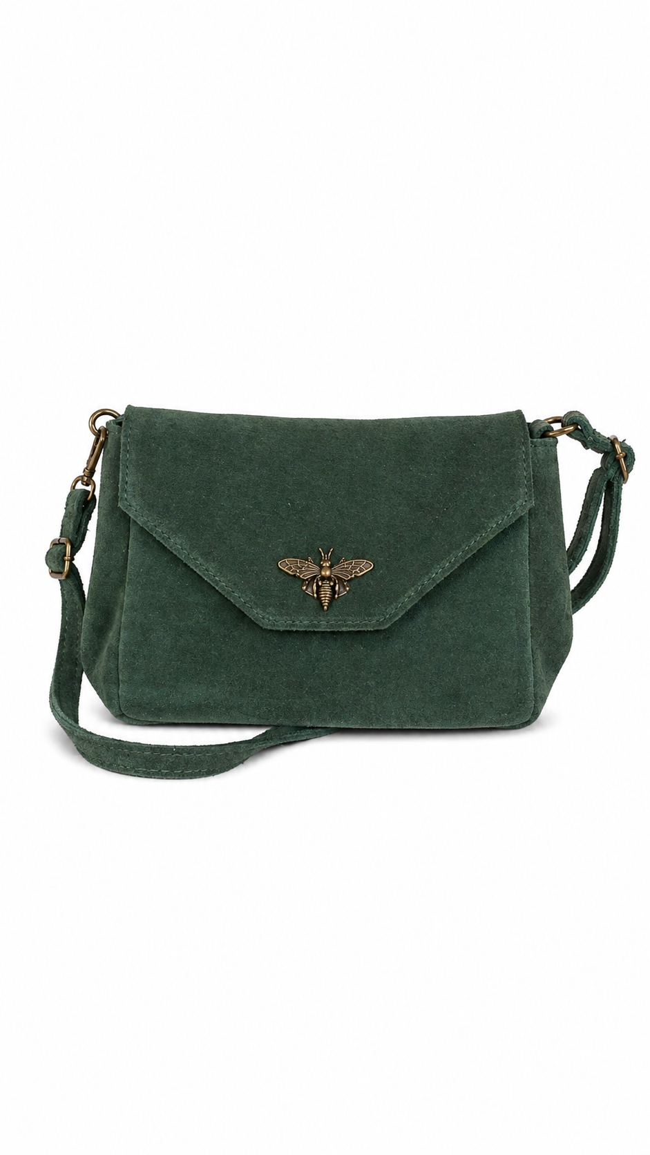 Meli suede diam leather dragonfly bag Pine Green-1