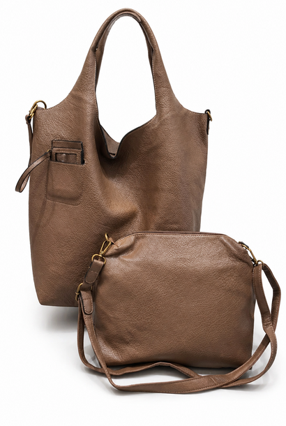 Roxanne zip shopper bag Taupe