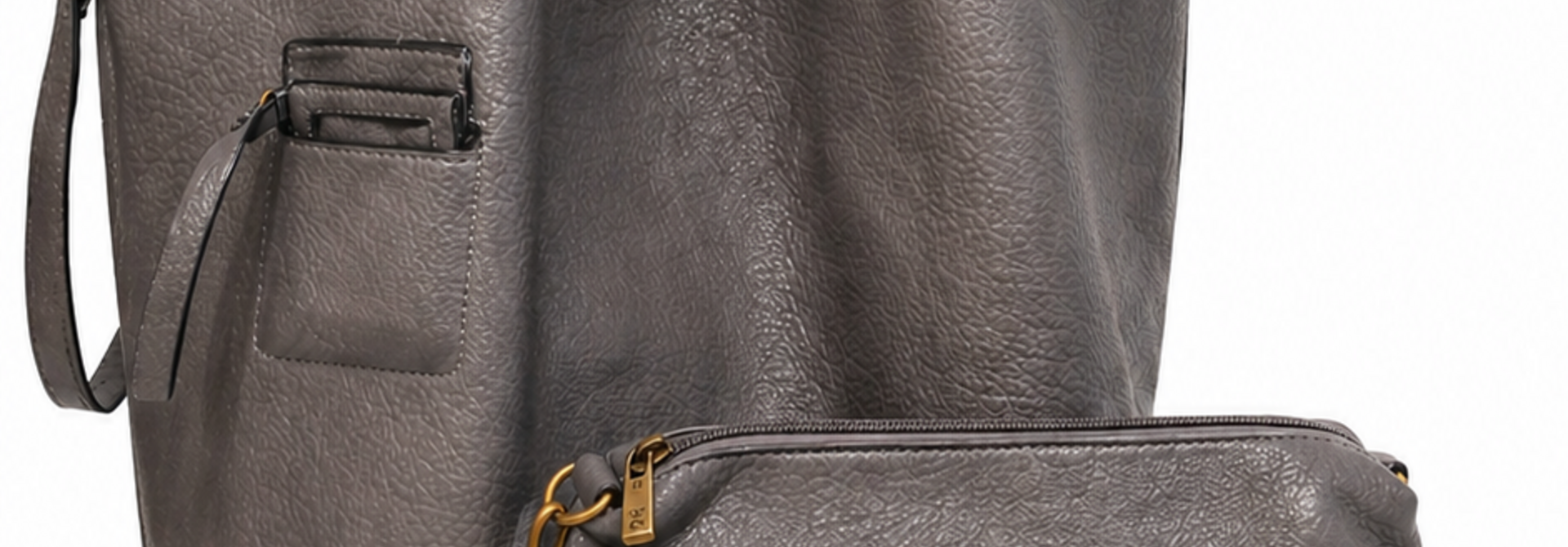 Roxanne zip shopper bag Grey