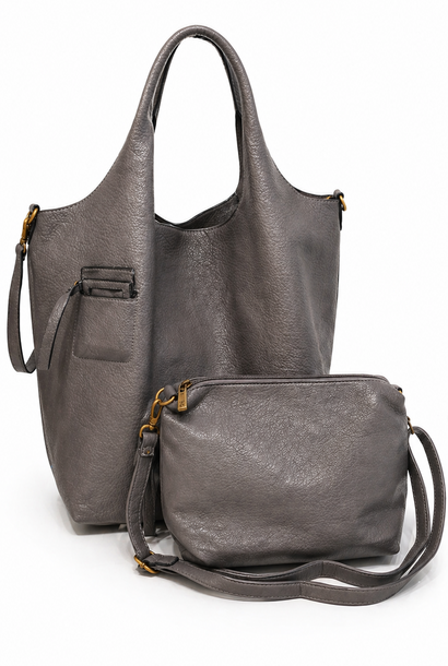 Roxanne zip shopper bag Grey