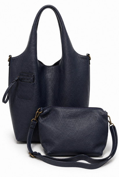 Roxanne zip shopper bag Navy Blue