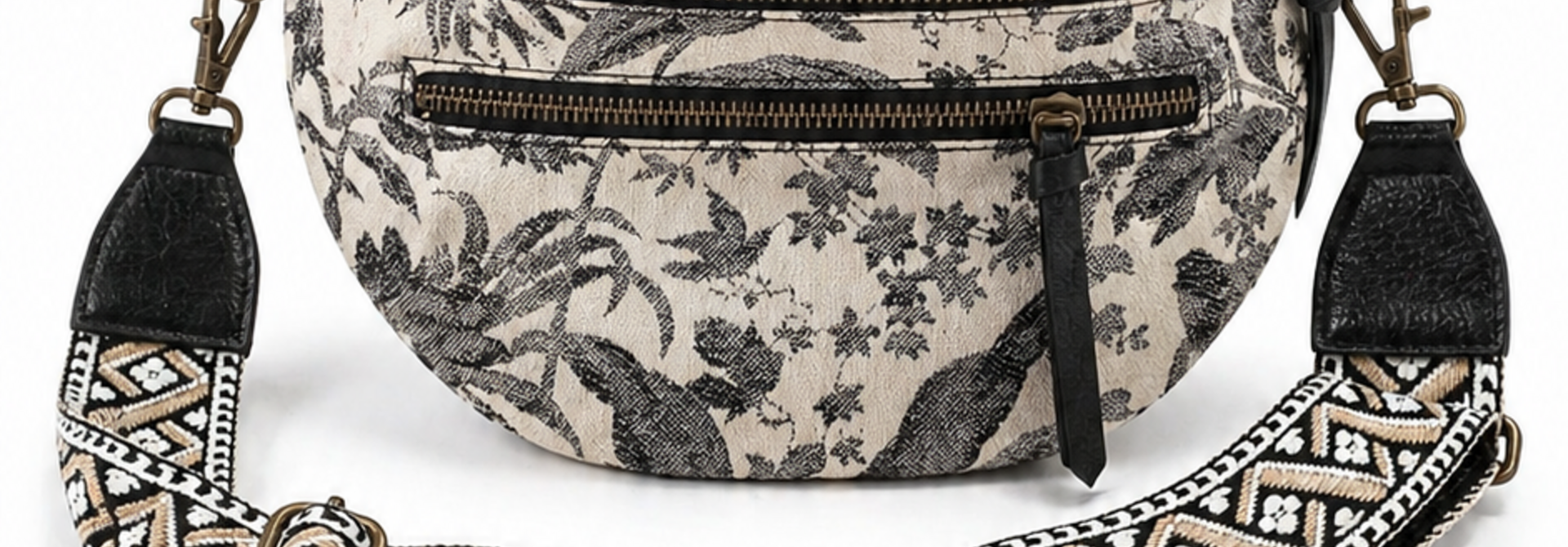 Sezané jacquard bumbag Black