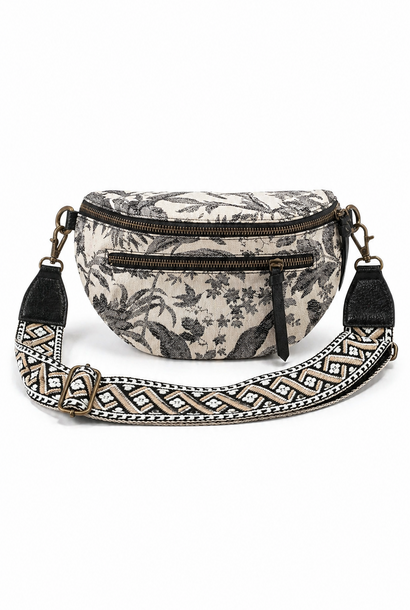 Sezané jacquard bumbag Black