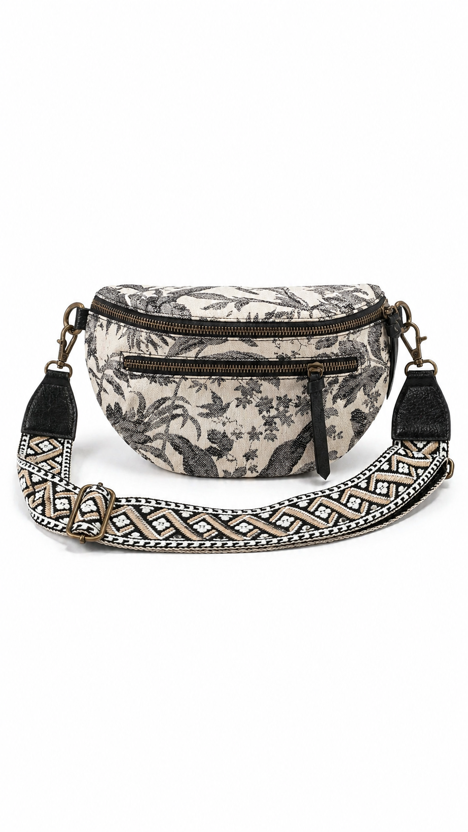 Sezané jacquard bumbag Black-1