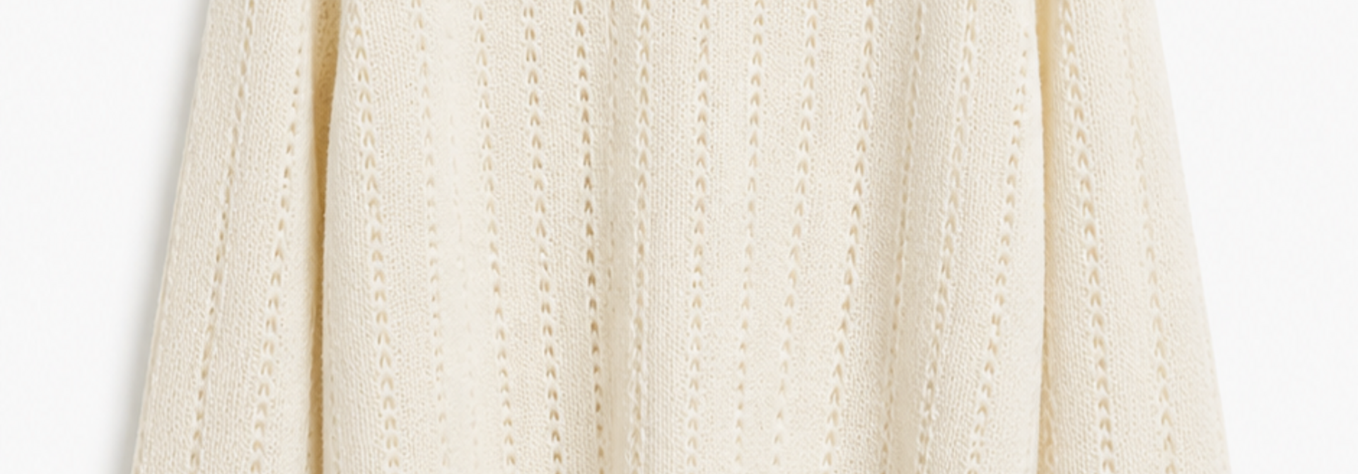 Maaike fine structured ajour knit Off-White