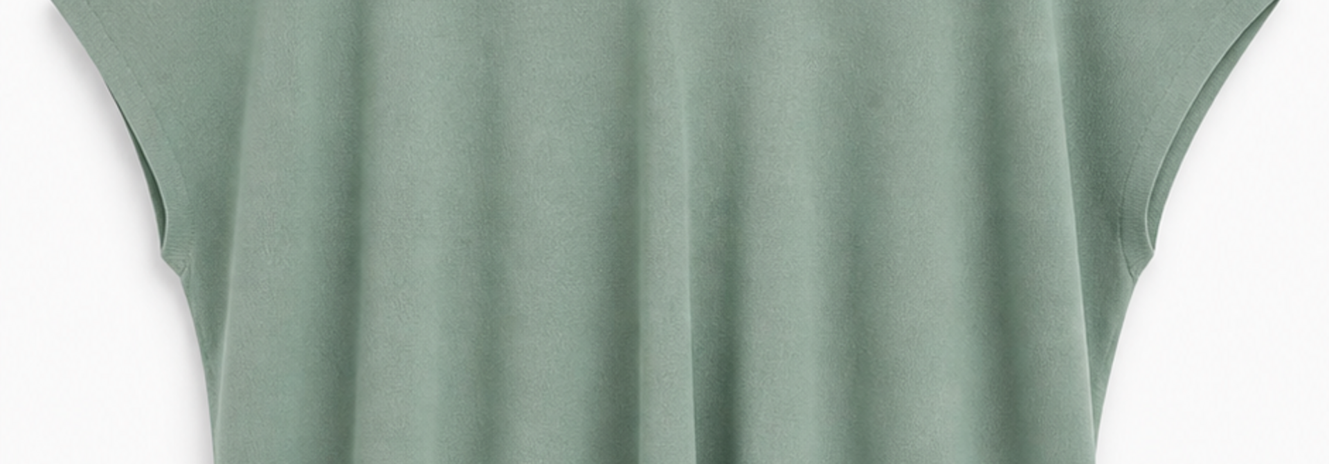 Ellö fluide viscose boxy knit top Matcha green