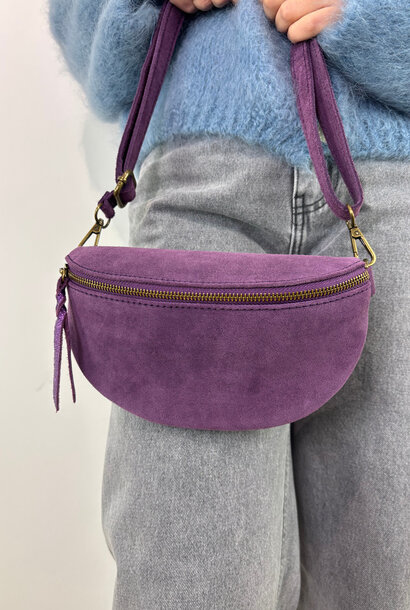 Bryna diam leather bum bag Purple