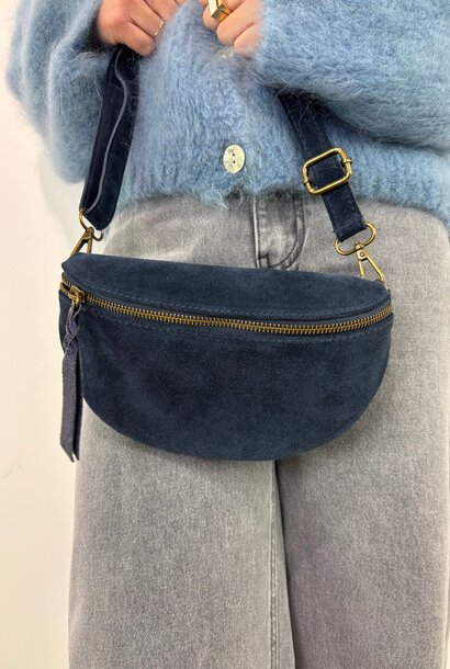 Bryna diam leather bum bag Navy Blue