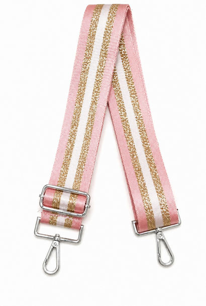 Highskool stripped shoulderstrap Pink Silver