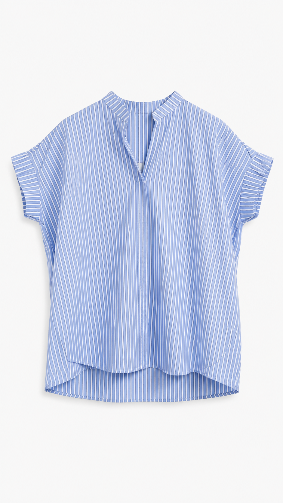 Ulrïk loose stripped popeline tunic dress Blue-1