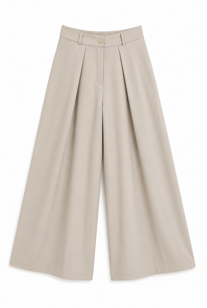 Parmi stretch pleated balloon pant Beige