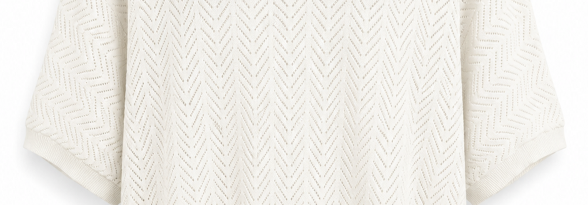 Elba ajour knitted  raglan t-shirt top White