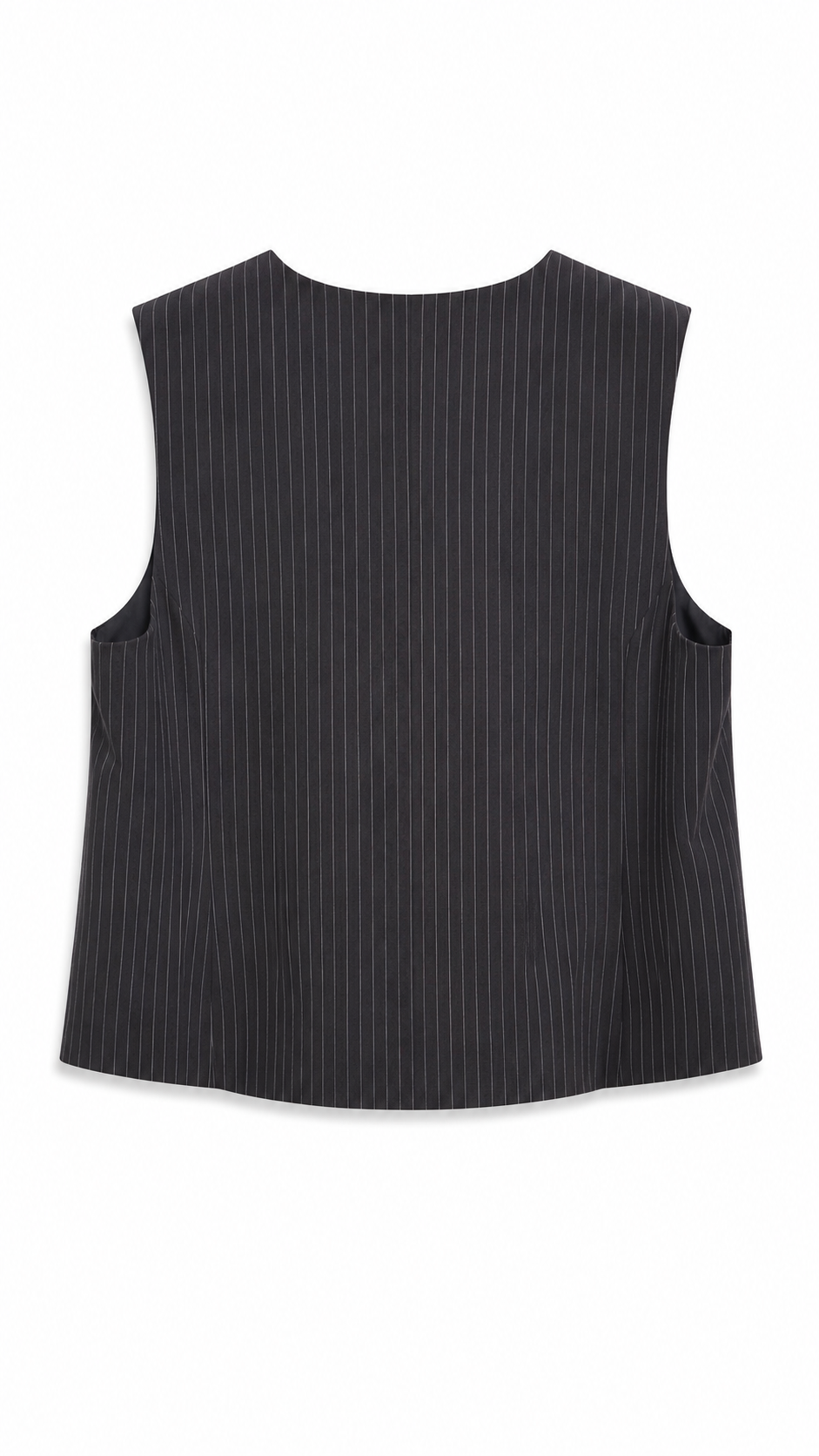 Kim pinestripe bow gilet Grey-2