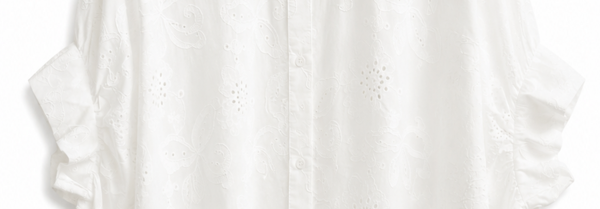 Pippa boxy loose brodery blouse White