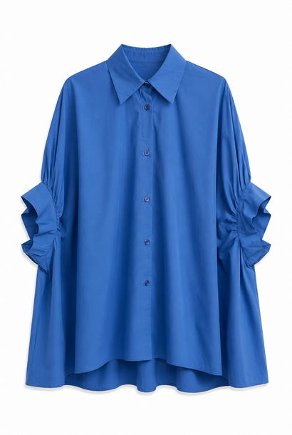 pipa boxy loose popeline blouse Royal Blue