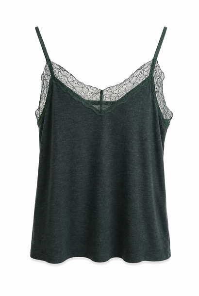 Julia stretch lace top Pine Green
