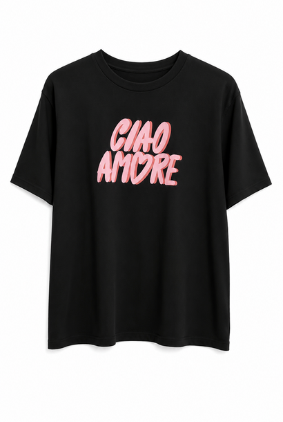 'Ciao Amore' quote t-shirt Black