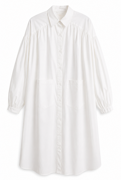 Celest oversized shirtdress White