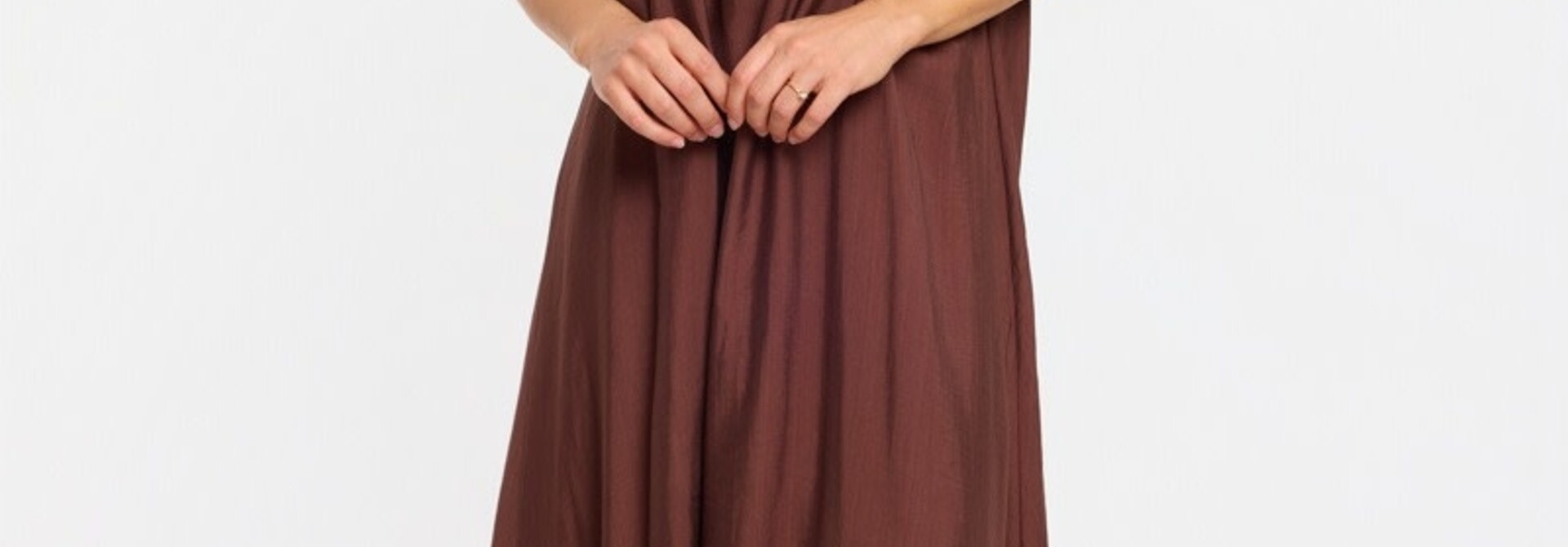 Naomi viscose minimal strapdress Brown