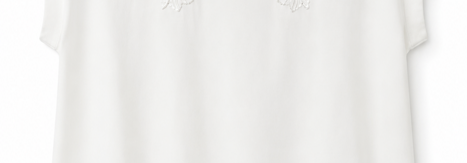 Linez broderie s/s t-shirt White