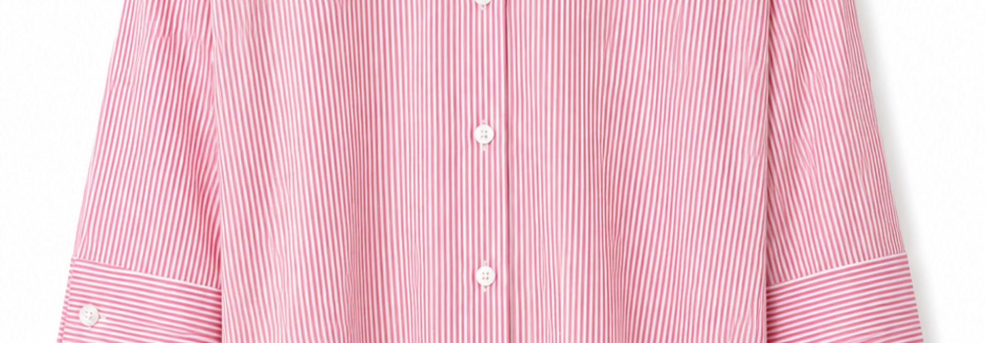 Barra stripped boxy stretch cotton blouse Red