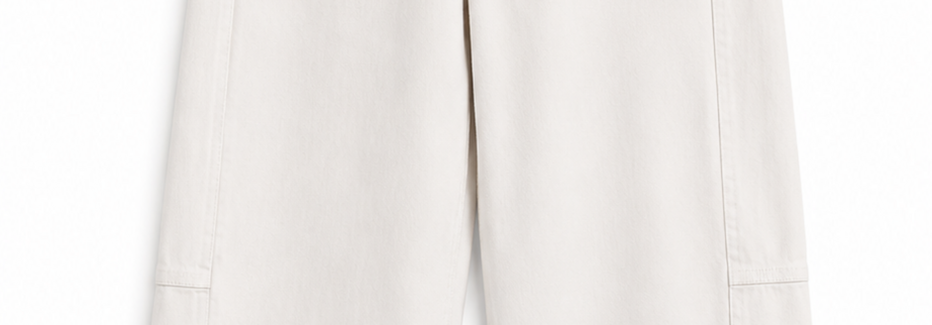 Pipo stretch wide balloon denim White