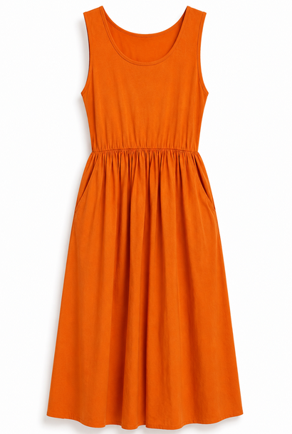 Julieta sleeveless t-shirt / popeline dress Orange