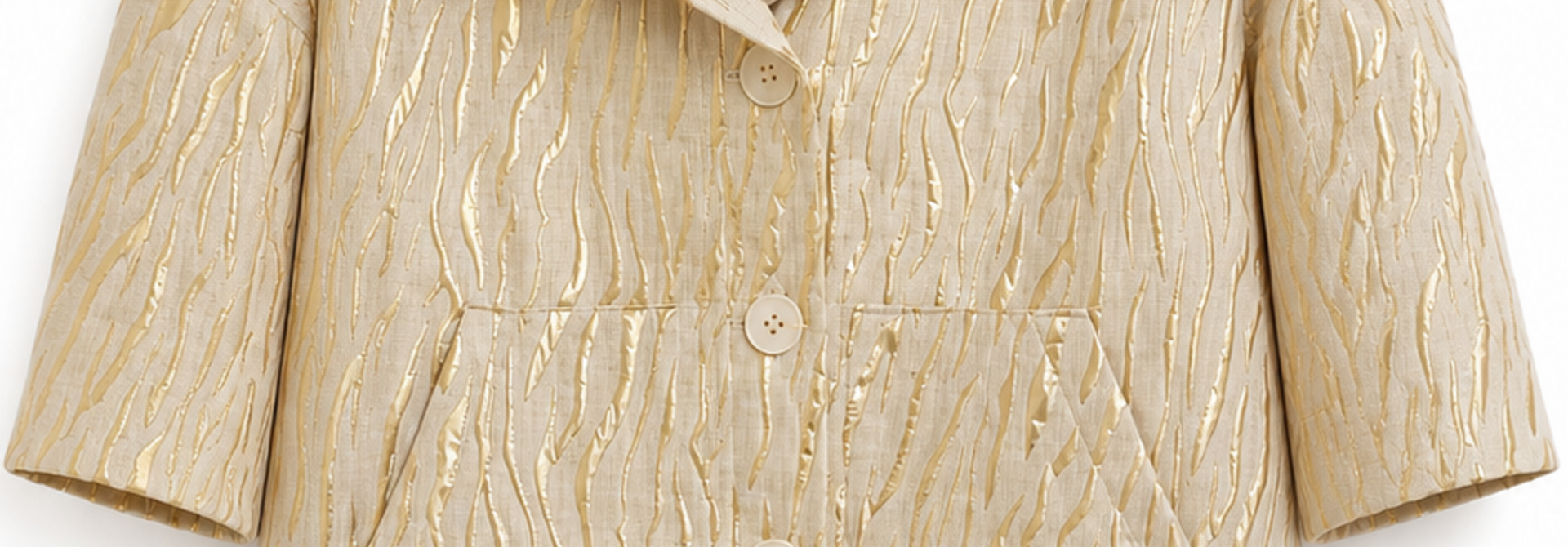 Janessy zebra structured blousson vest Naturelle Gold