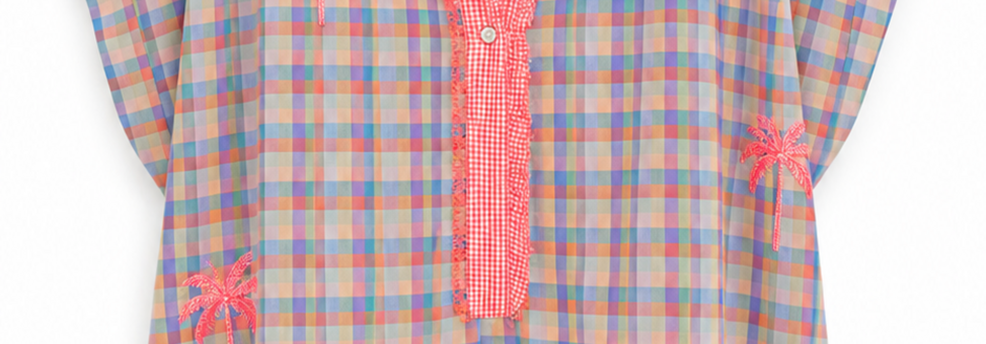 Ibiza cotton blouse Checkered Green