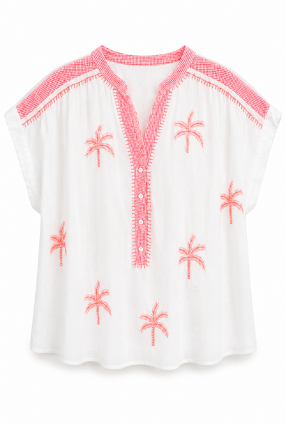 Ibiza cotton blouse  Fluo White