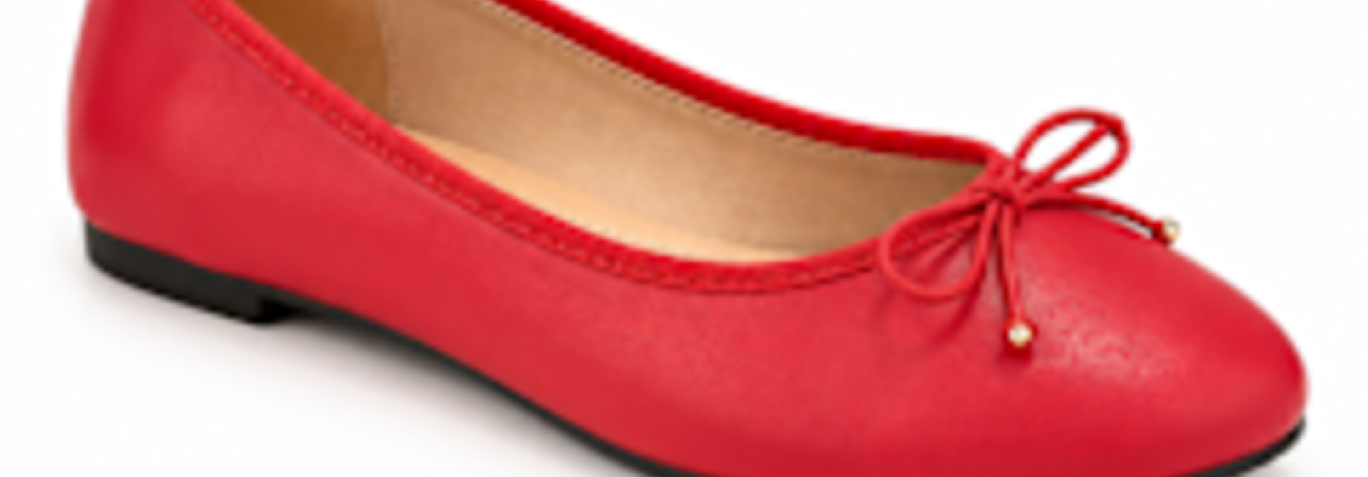 Ella flat basic ballerina shoe Red