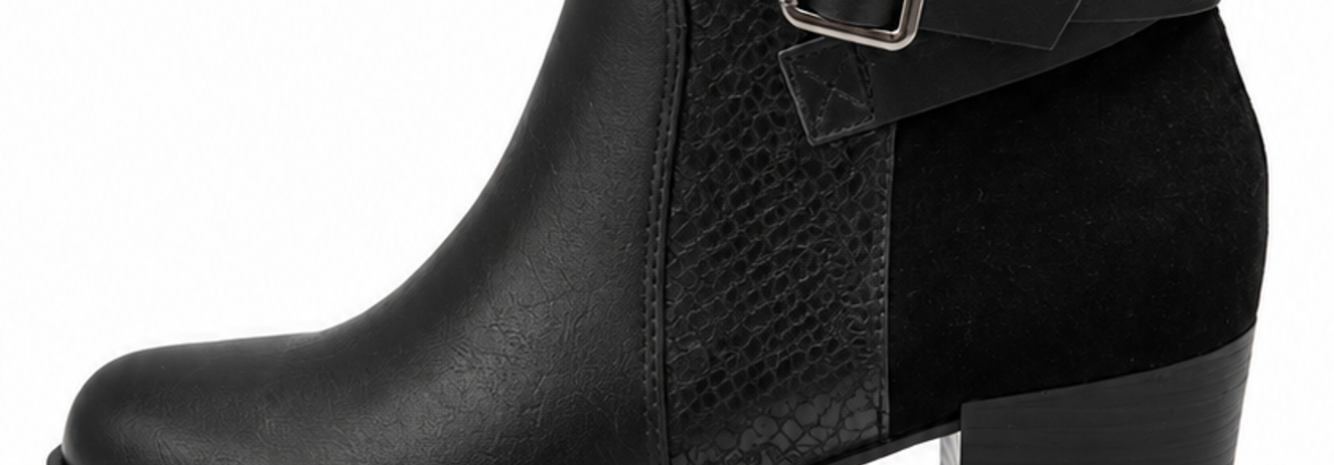Nymhe vegan diam buckle boots Black
