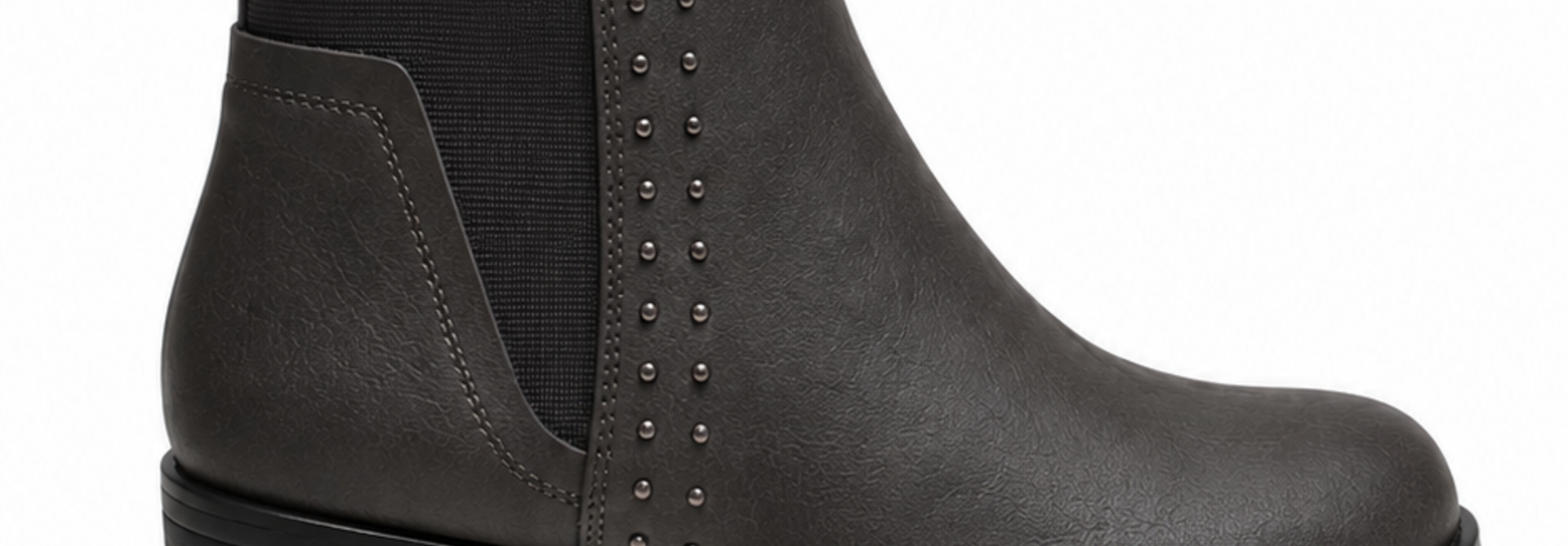 Liv vegan studs chelsea boots Grey
