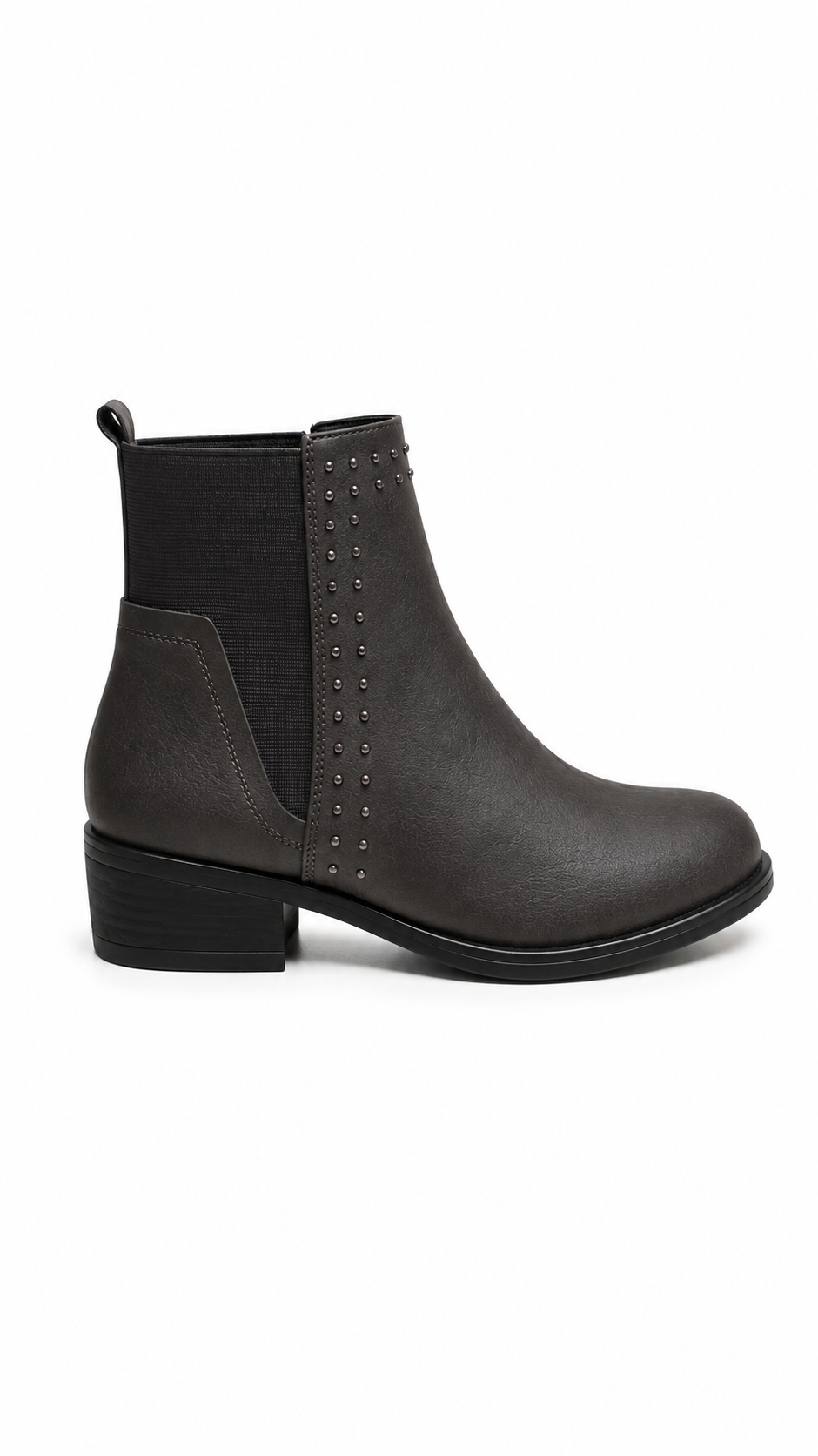 Liv vegan studs chelsea boots Grey-1